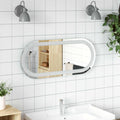 Specchio da bagno LED Trasparente 70 x 30 cm vetro temperato