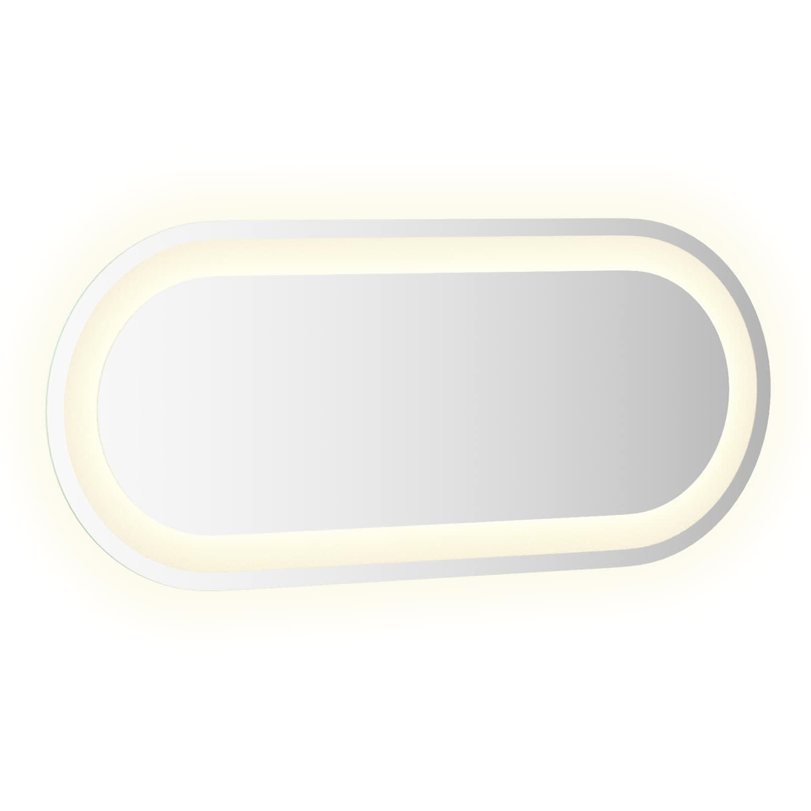 Specchio da bagno LED Trasparente 70 x 30 cm vetro temperato