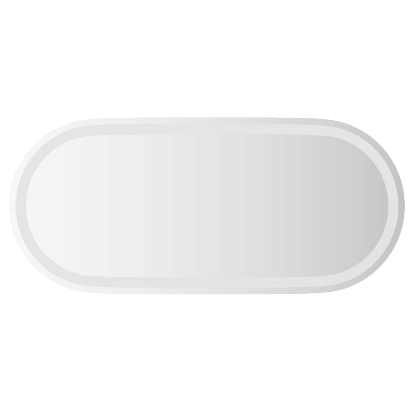 Specchio da bagno LED Trasparente 80 x 35 cm vetro temperato