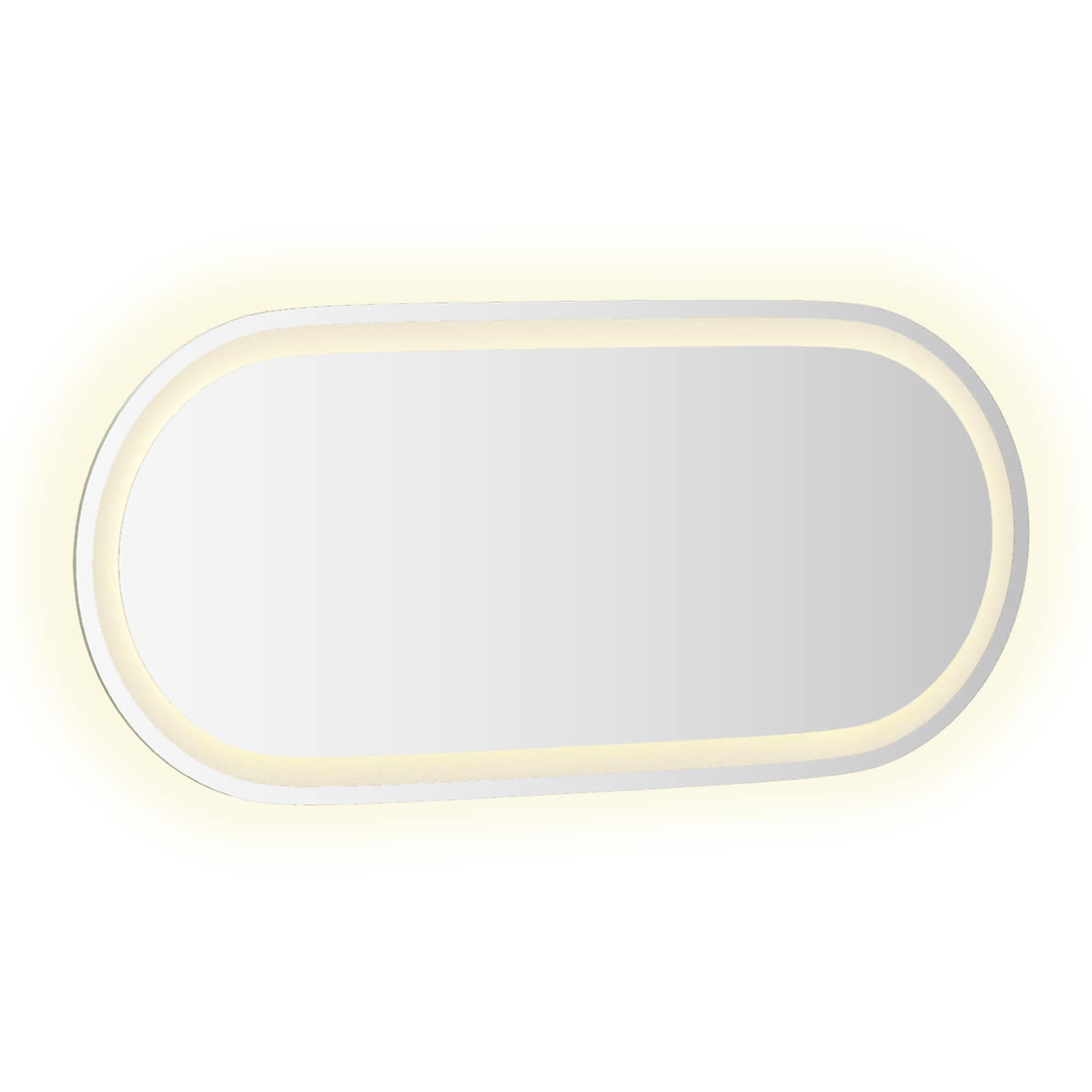 Specchio da bagno LED Trasparente 80 x 35 cm vetro temperato