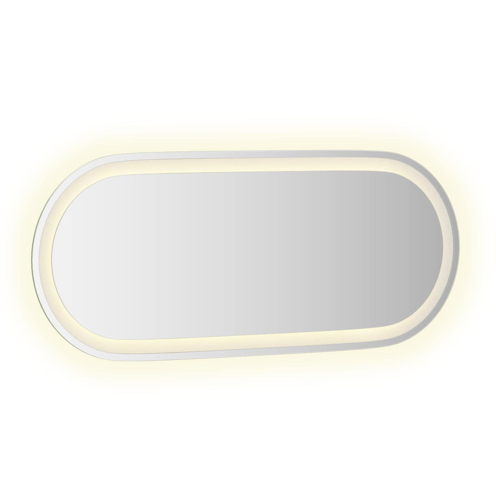 Specchio da bagno LED Trasparente 90 x 40 cm vetro temperato