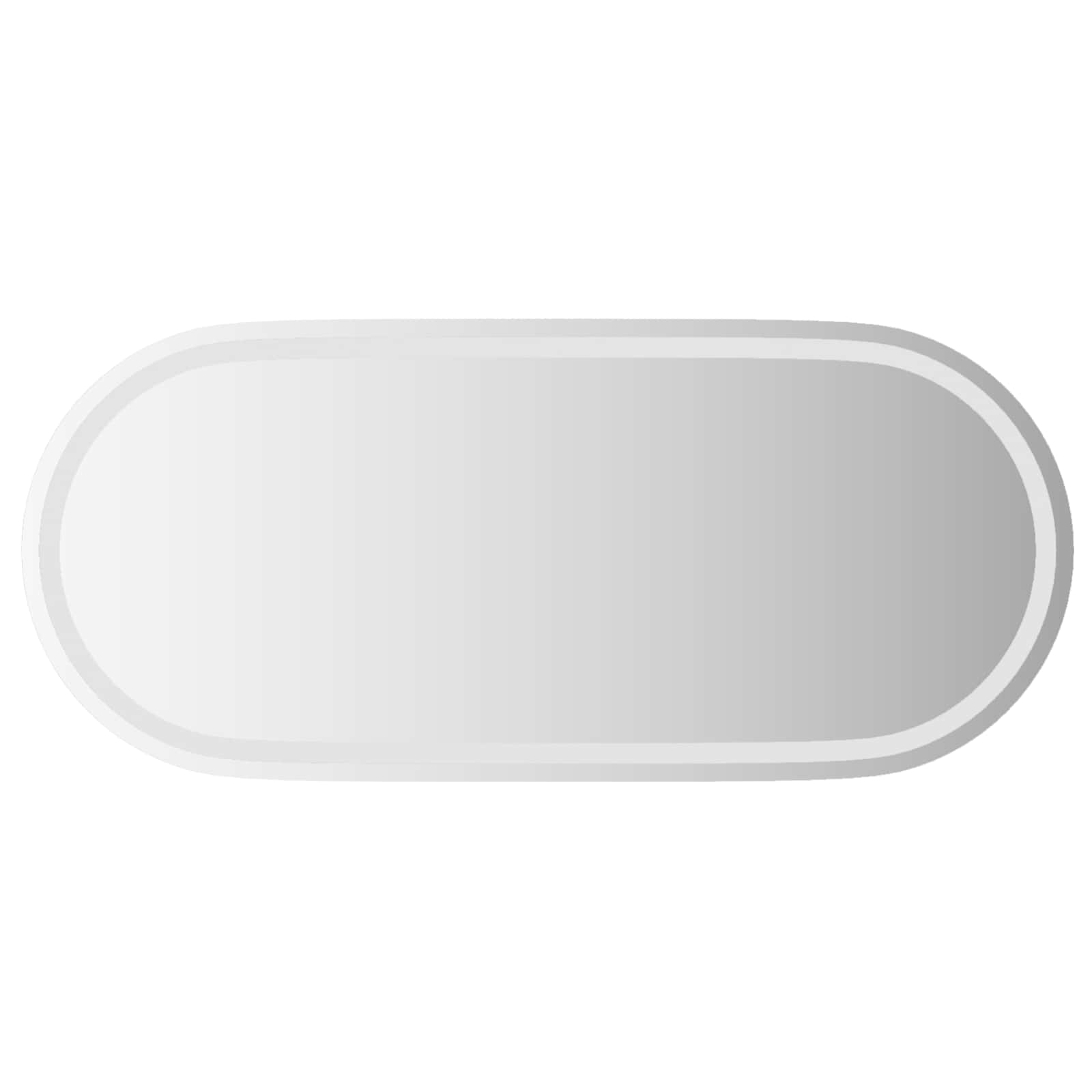 Specchio da bagno LED Trasparente 100 x 45 cm vetro temperato