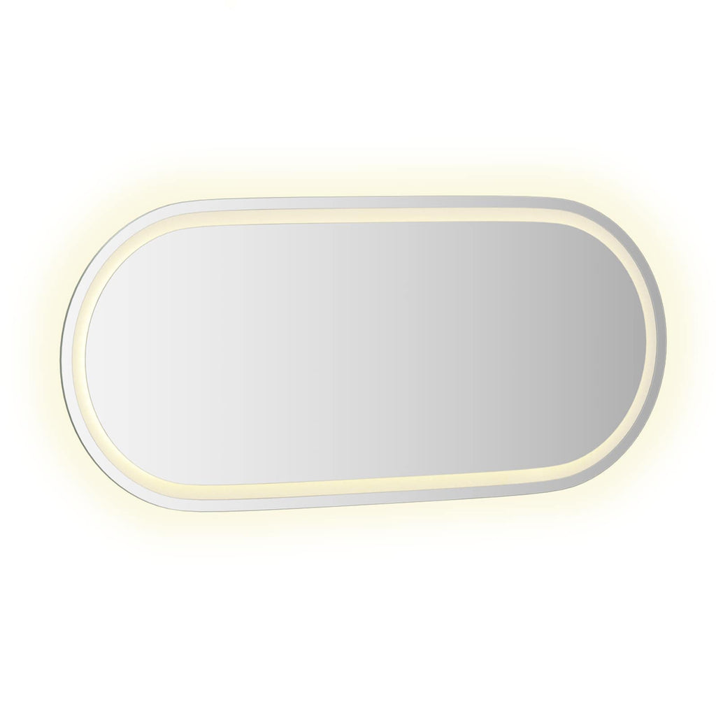 Specchio da bagno LED Trasparente 100 x 45 cm vetro temperato