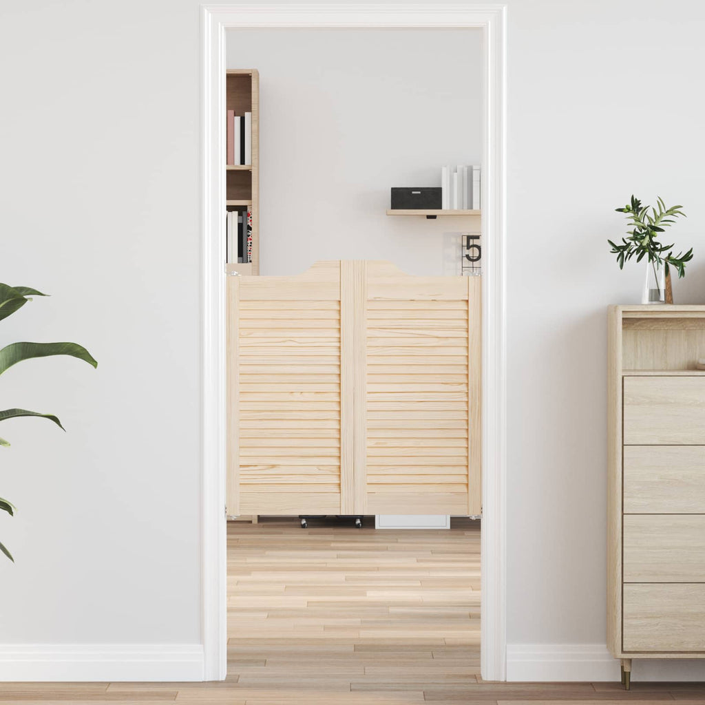 Porte Swing Naturale 80 x 40 cm Legno Massello di Pino