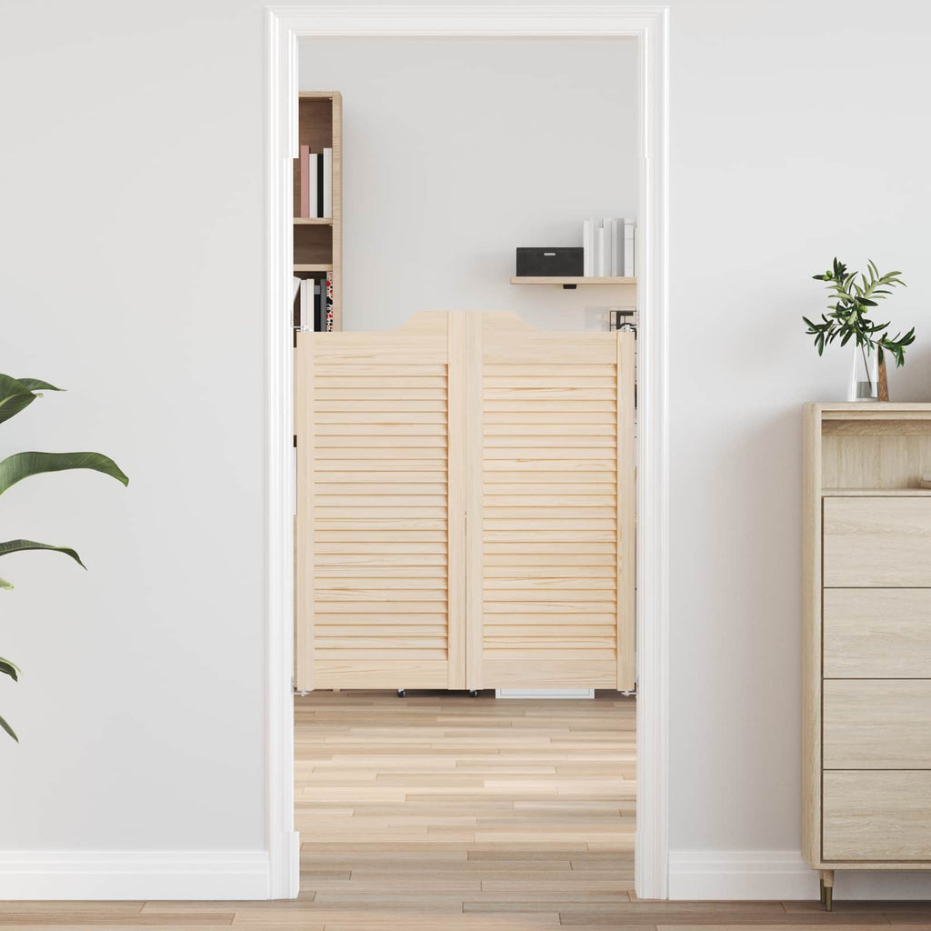 Porte Swing Naturale 90 x 40 cm Legno Massello di Pino