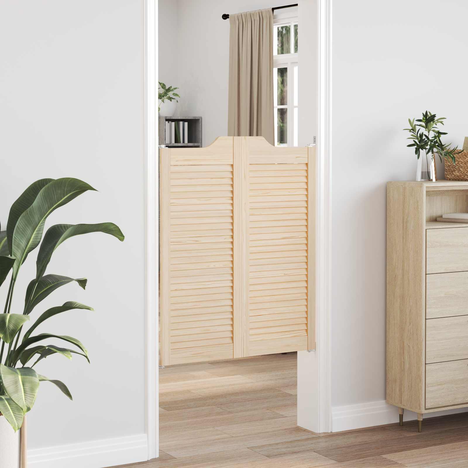 Porte Swing Naturale 100 x 40 cm Legno Massello di Pino