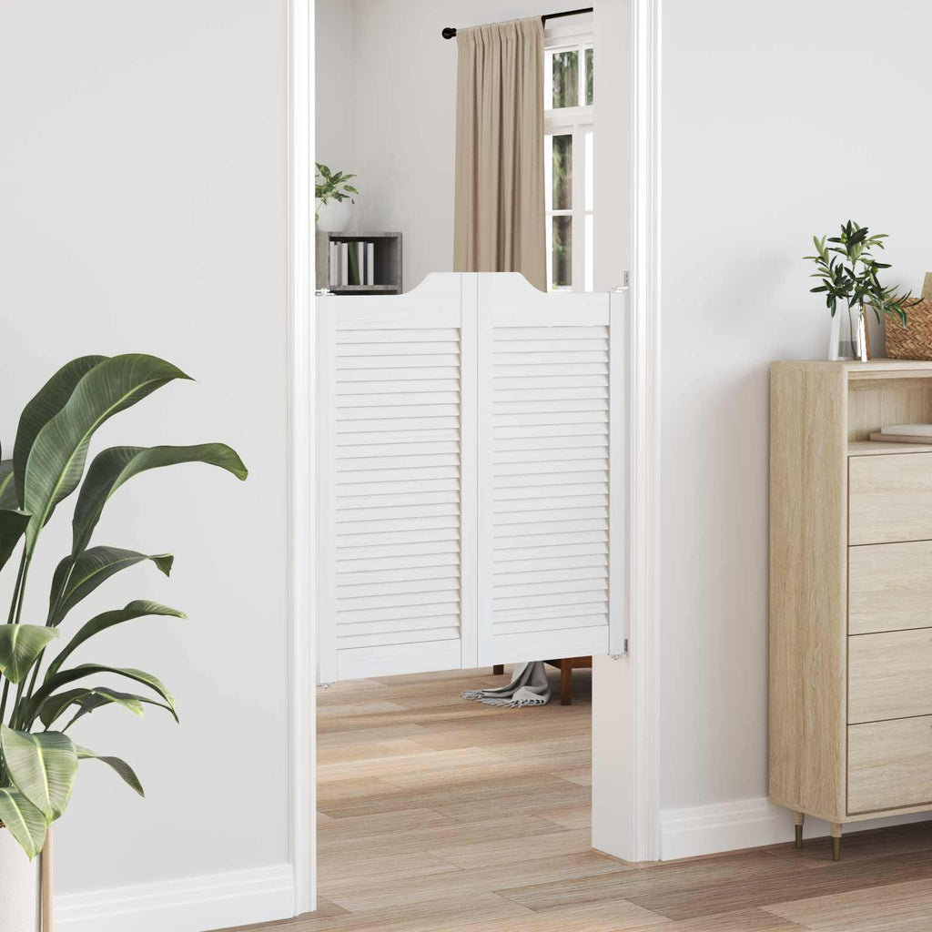 Porte Swing Bianco 90 x 40 cm Legno Massello di Pino