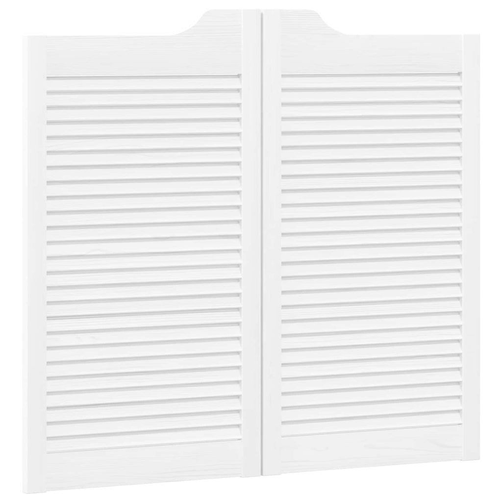 Porte Swing Bianco 90 x 40 cm Legno Massello di Pino