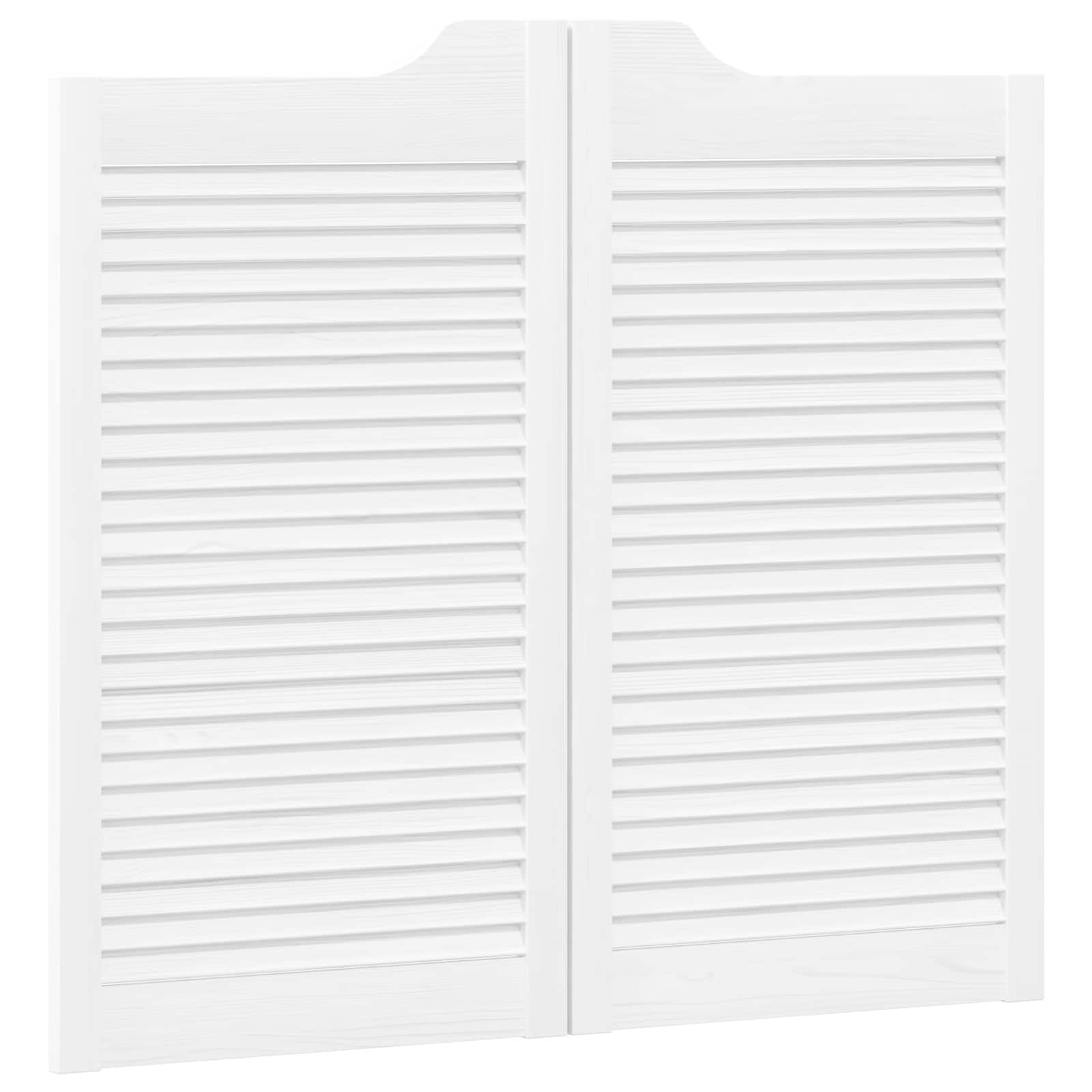 Porte Swing Bianco 90 x 40 cm Legno Massello di Pino