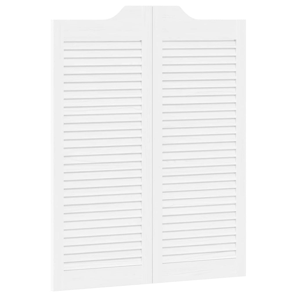 Porte Swing Bianco 100 x 40 cm Legno Massello di Pino