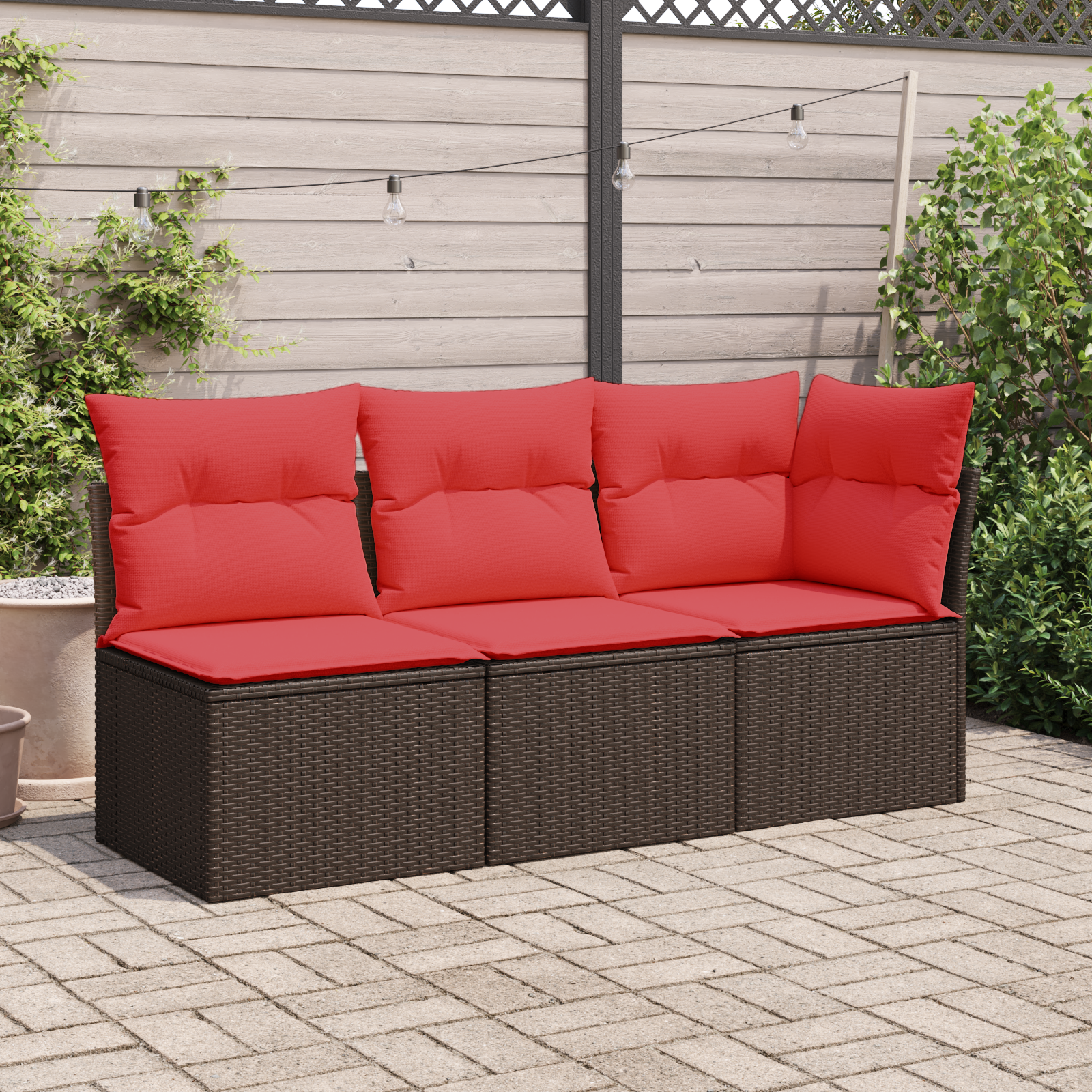 | Divano da giardino | Marrone 55 x 62 x 69 cm Poly Rattan